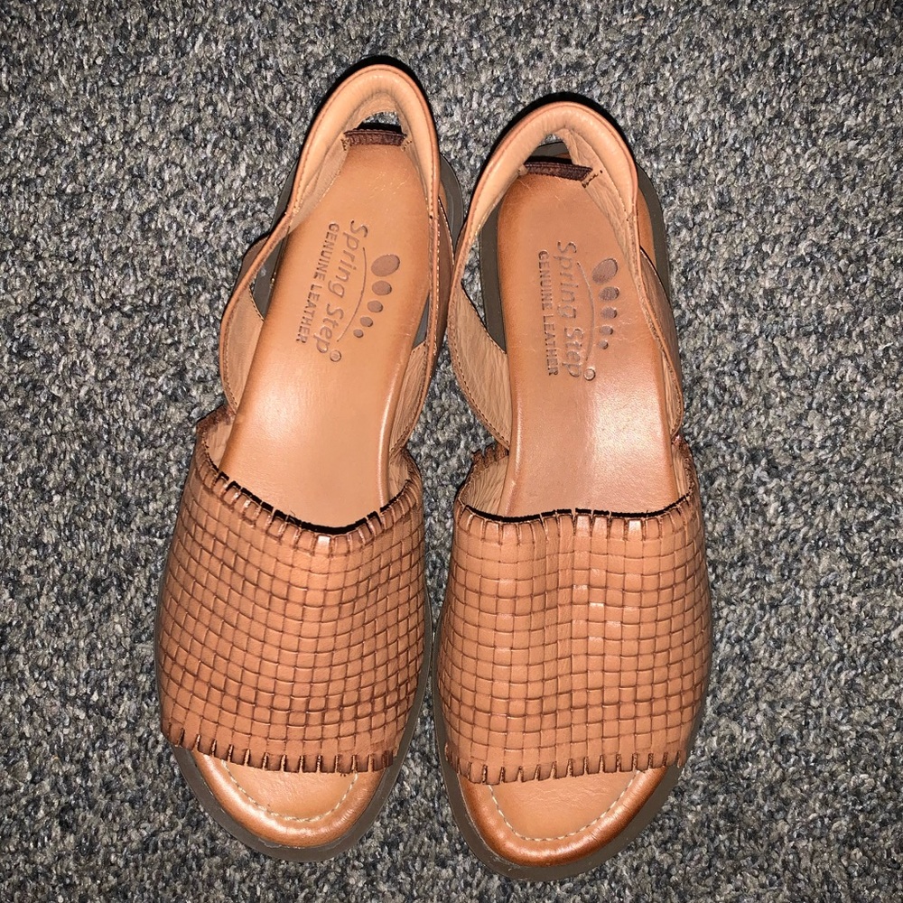 Spring Step leather slingback sandals